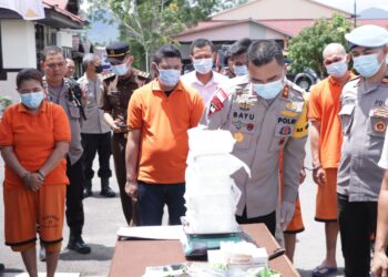 Polres Bengkayang Tindak Pelaku Narkoba Barag Bukti 10,4 Kilogram Sabu Dimusnahkan