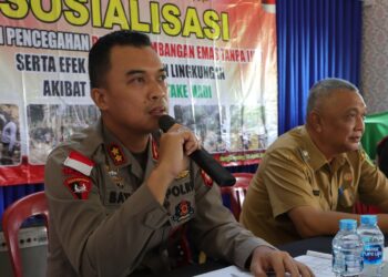 Cegah Tambang Emas Ilegal, Kapolres Bengkayang Lakukan Sosialisasi di Kecamatan Lumar