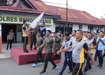 Perkuat Sinergitas TNI-Polri, Polres Bengkayang Gelar Olahraga Bersama