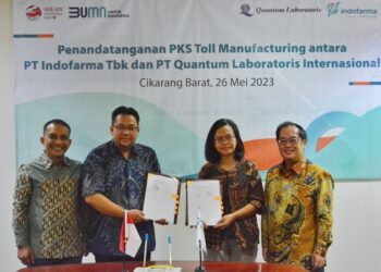 Indofarma dan Quantum Laboratoris Jalin Kerja Sama Produksi & Pemasaran