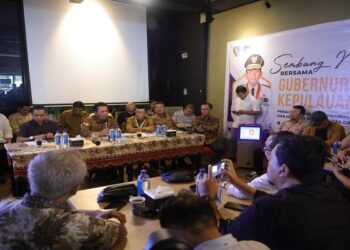 Gubernur Kepri Ansar Ahmad Saat Silaturahmi Dengan Insan Pers Batam. Foto Ist