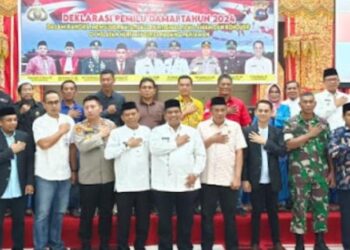 Bupati Padang Pariaman Suhatri Bur saksikan Deklarasi Pemilu Damai Tahun 2024