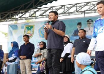 Caleg DPR RI, Randi Zulmariadi Saat Berpidato. Foto Ist