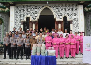 Kapolres Bengkayang Lakukan Pengecekan Renovasi Pembangunan Masjid Jami’ Babussalam