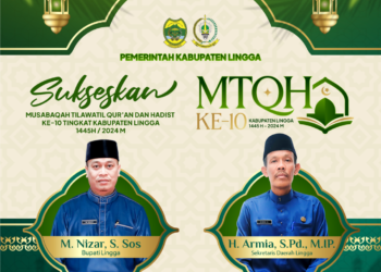 Banner Pemkap Lingga Suksekan MTQH Ke 10 1445H/2024M Tingkat Kab. Lingga