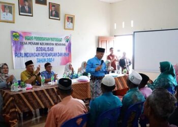 Bupati Lingga Hadiri Kegiatan Sosialisasi Pencegahan Perkawinan Usia Dini Di Desa Penaah