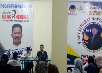 Hendra Jaya Saat Menyampaikan Sambutan Sebelum Deklarasi.Foto Alpian Tanjung