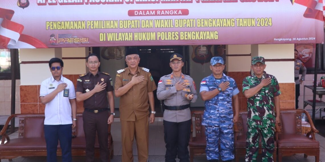 Jelang Pemilu Kada Polres Bengkayang Gelar Apel Pasukan Operasi Mantap Praja Kapuas 2024