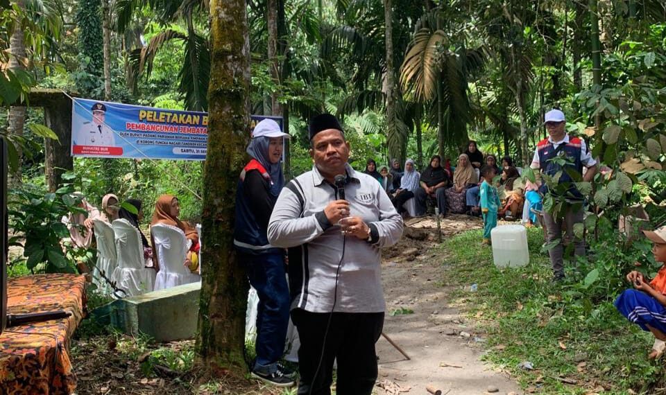Bupati Suhatri Bur Apresiasi PT. HKI, Bantu Bangun Jembatan Gantung Durian Sakok