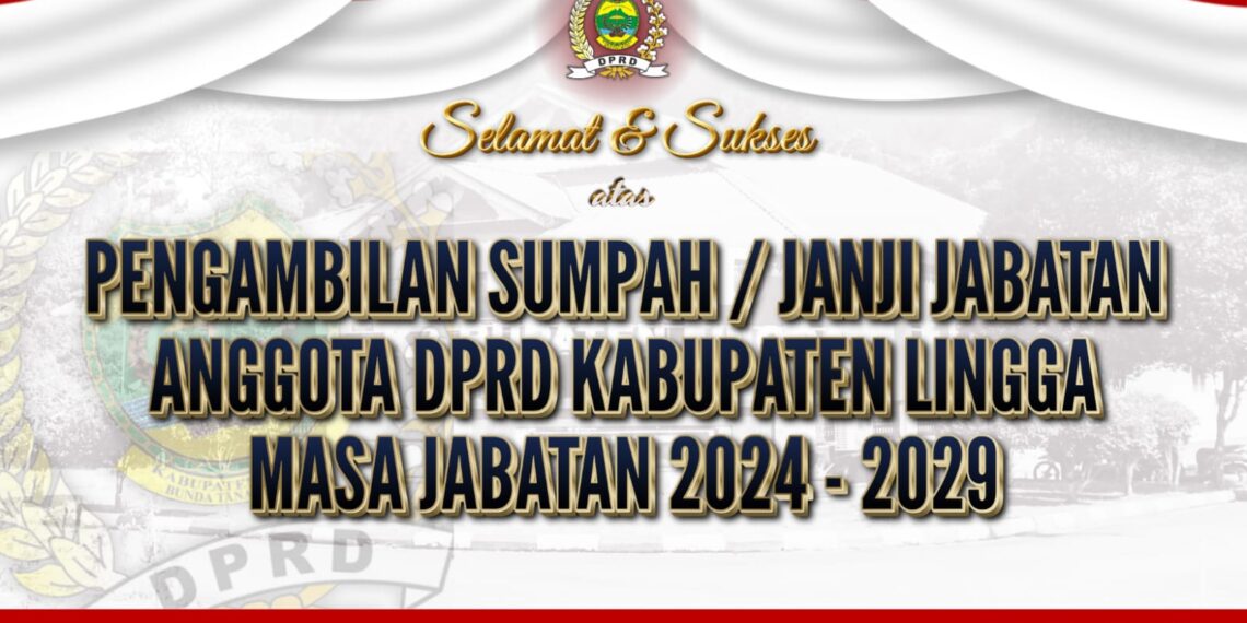 Sekretaris dan Staf Ucapkan Selamat Atas Pelantikan DPRD K.Lingga Priode 2024-2029