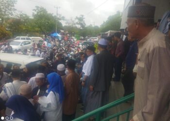 Membludak Masa Pendukung Rudi-Rafiq Di Gendung Muahamadiyah