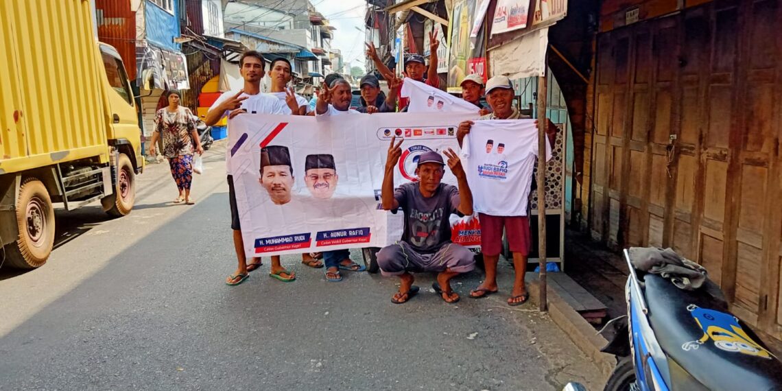 Penarik Becak Pelantar II Nyatakan Sikap Upaya Menangkan Rudi-Rafiq