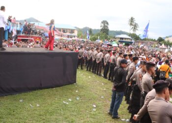 Polres Bengkayang Terjunkan Ratusan Personel Guna Amankan Kampanye Akbar