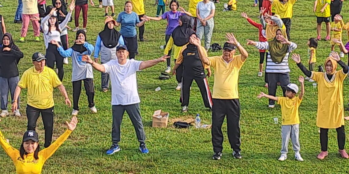 Rayakan HUT Ke 60, DPD Partai Golkar Bengkayang Gelar Senam Massal