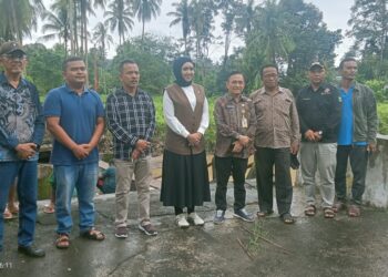 Anggota DPR Ri Cindy Monica Salsabila Setiawan SM Tinjau Bedungan Lubuk Sikoci Yang Runtuh