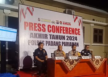 Kapolres Padang Pariaman Gelar Konfresi Pres Evaluasi Kinerja selama 2024