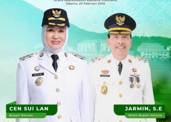 Cen Sui Lan dan Jarmin Sidik Resmi Dilantik Sebagai Bupati dan Wakil Natuna