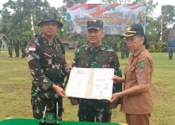 Upacara Penutupan TMMD Imbangan Ke 123 Kodim 1209/Bky TA. 2025 Di Desa Sekida