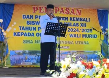 Camat lingga Utara hadiri pelepasan SMA Negri 1 Lingga Utara