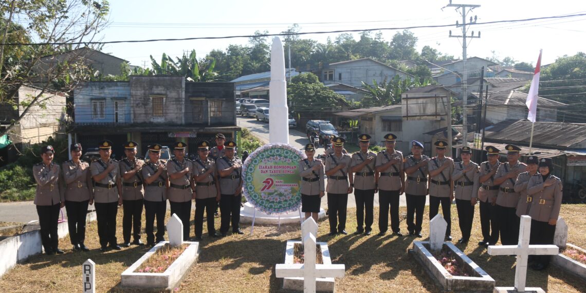 Tabur Bunga dan Doa Bersama Polres Bengkayang Peringati Hari Bhayangkara ke-79