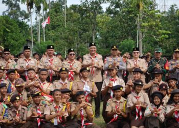 Kapolres Bengkayang Hadiri Upacara Penutupan Hari Pramuka ke-64