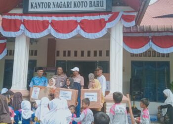 Semangat HUT RI ke 80 Nagari Koto Baru Gelar Jalan Jantung Sehat Bertabur Doorprize
