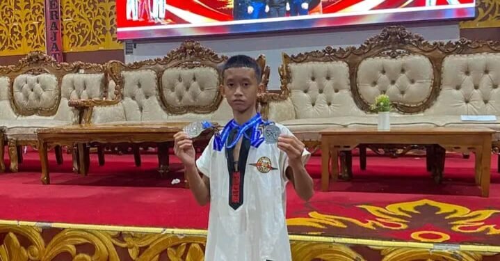 Naufal Bintang Raih Prestasi Juara 2 Tarung Derajat Sumbar, SMPN 2 Lubuk Alung 